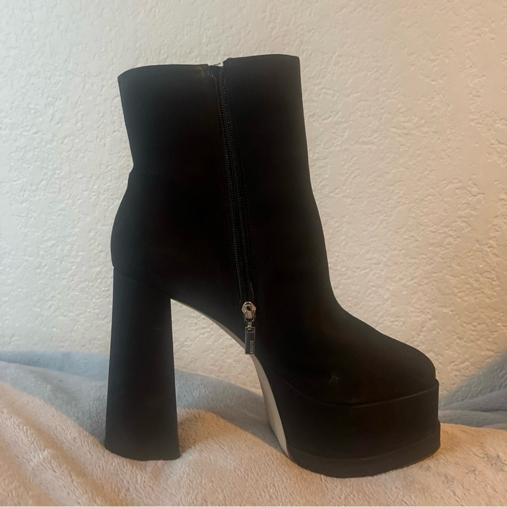 SCHULTZ Black Platform Ankle Boots